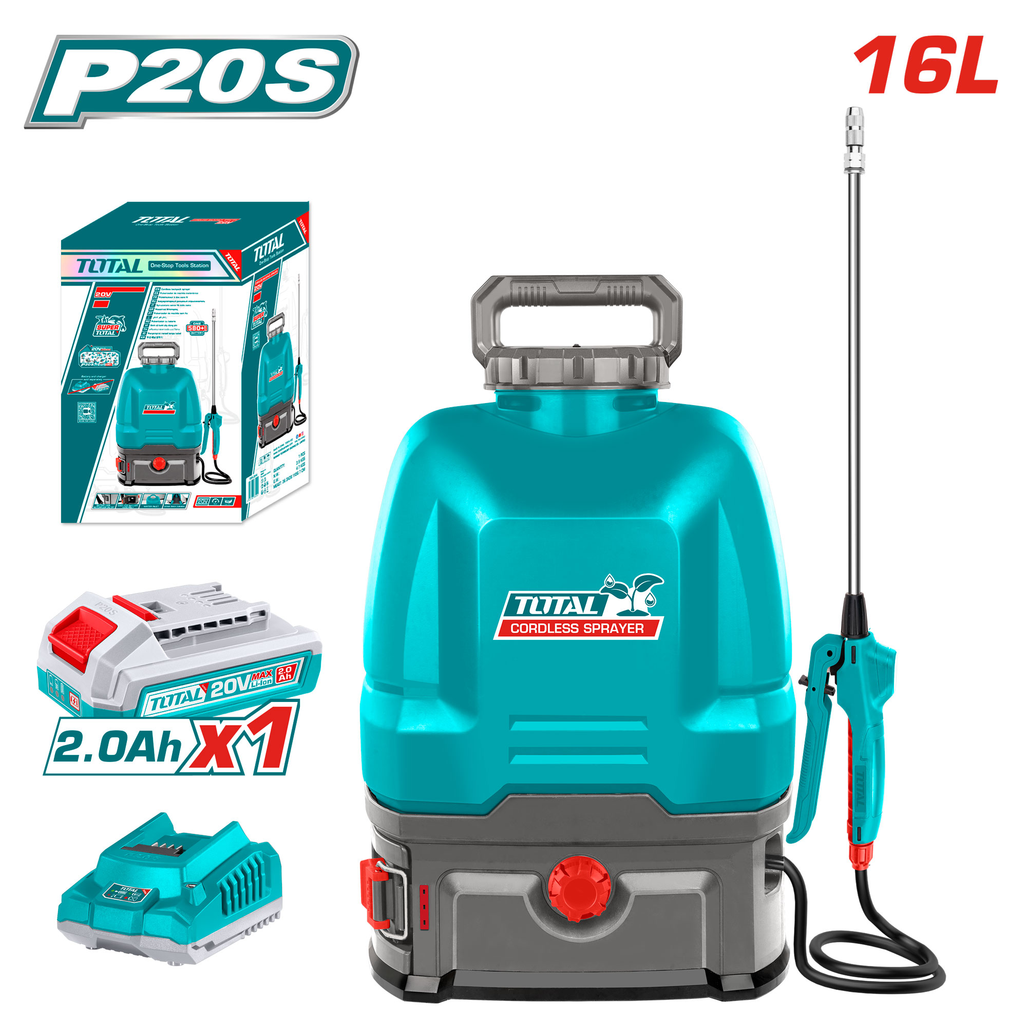 CORDLESS SPRAYER 16 L 20 VOLT WITH BATTERY AND CHARGER