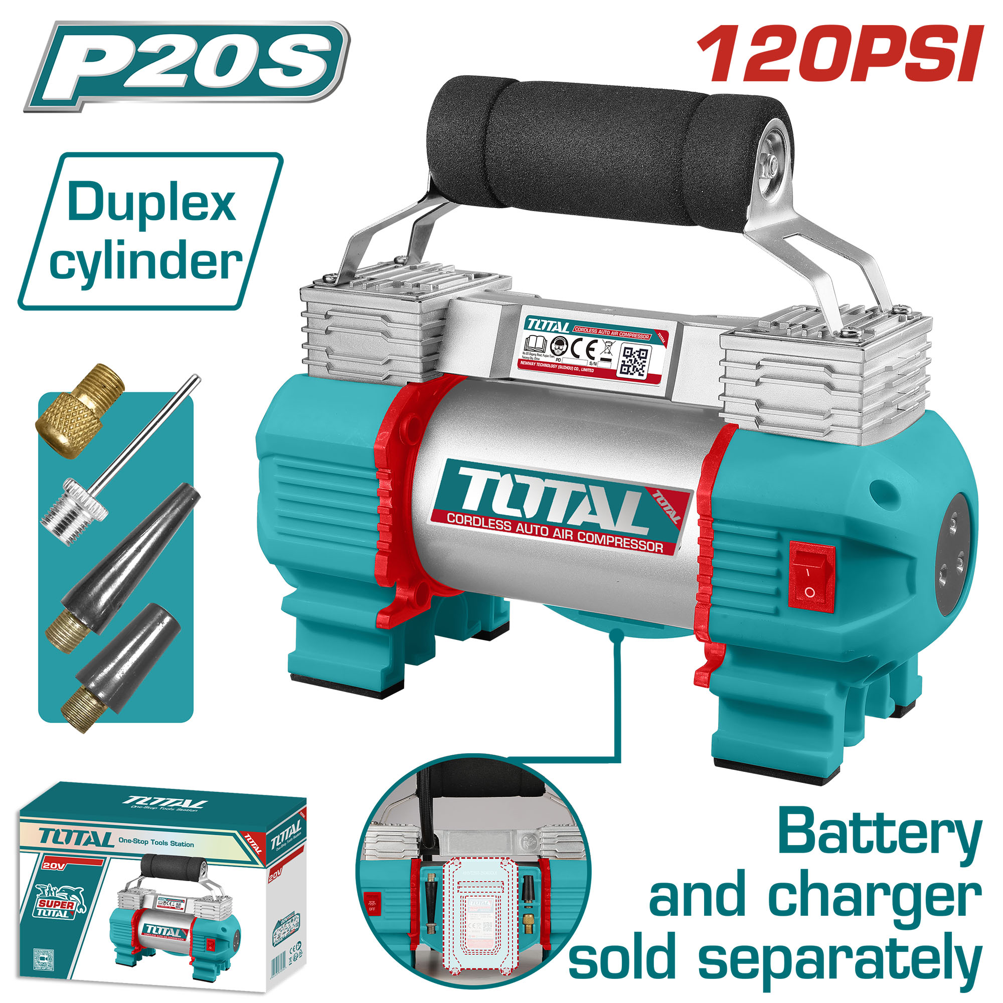 CORDLESS AUTO AIR COMPRESOR