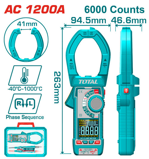 DIGITAL AC CLAMP METER 1200 AMP