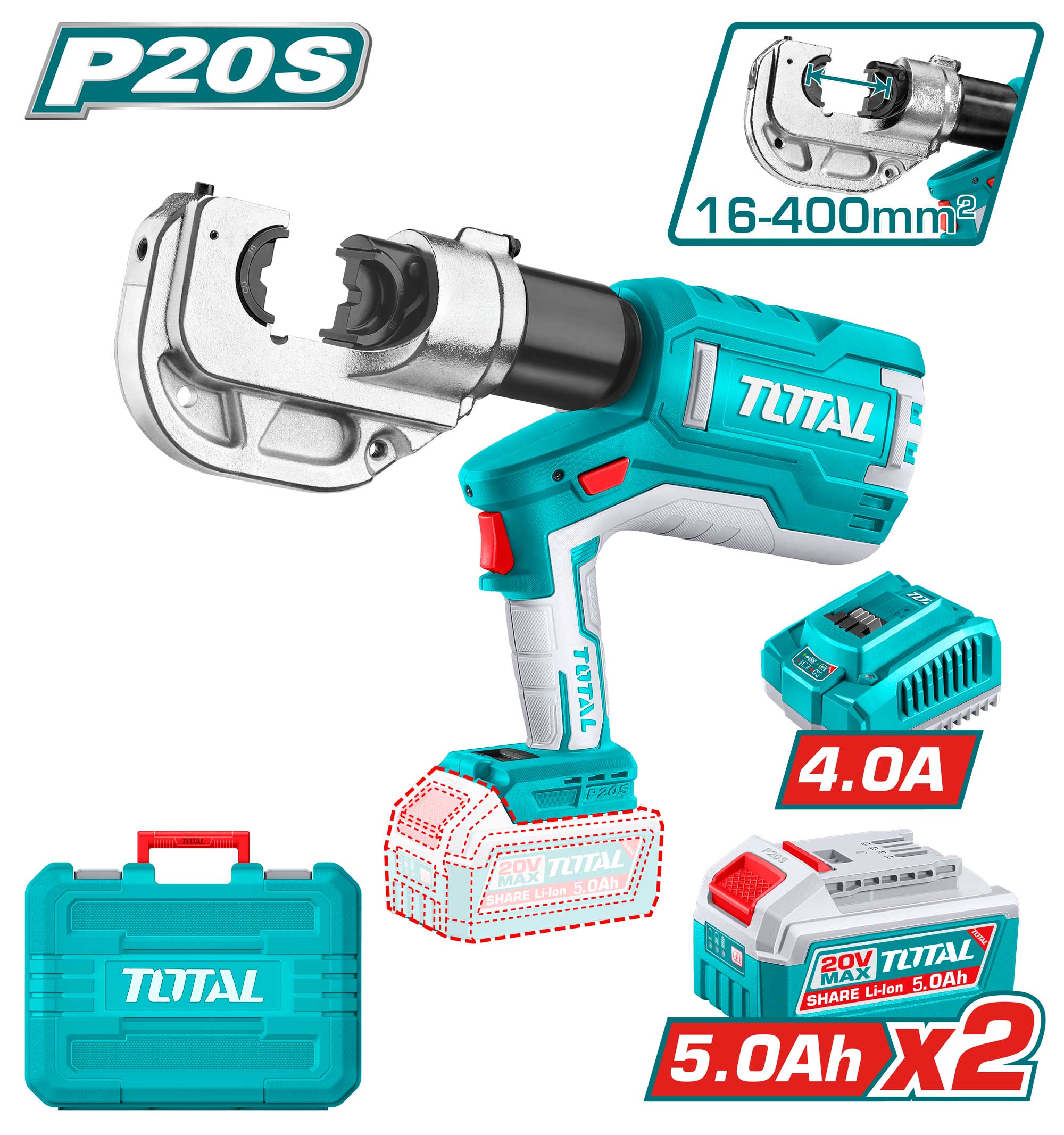 BATTERY HYDRAULIC CRIMPING TOOL 20 VOLT